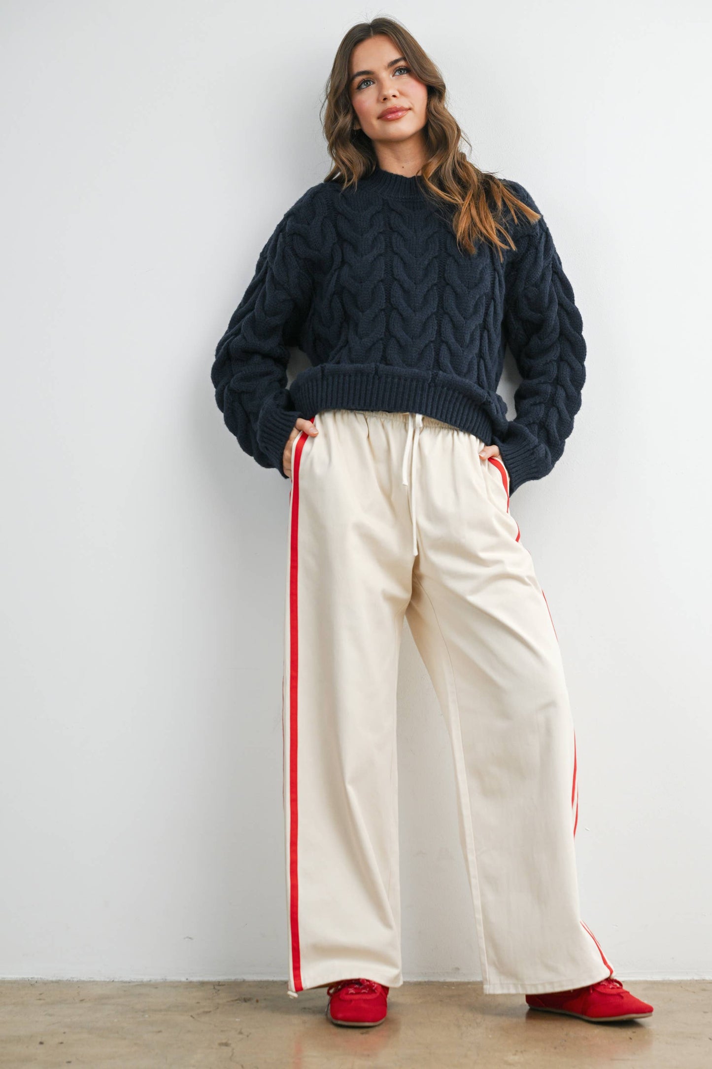 The Stadium Stripe Wideleg Pant