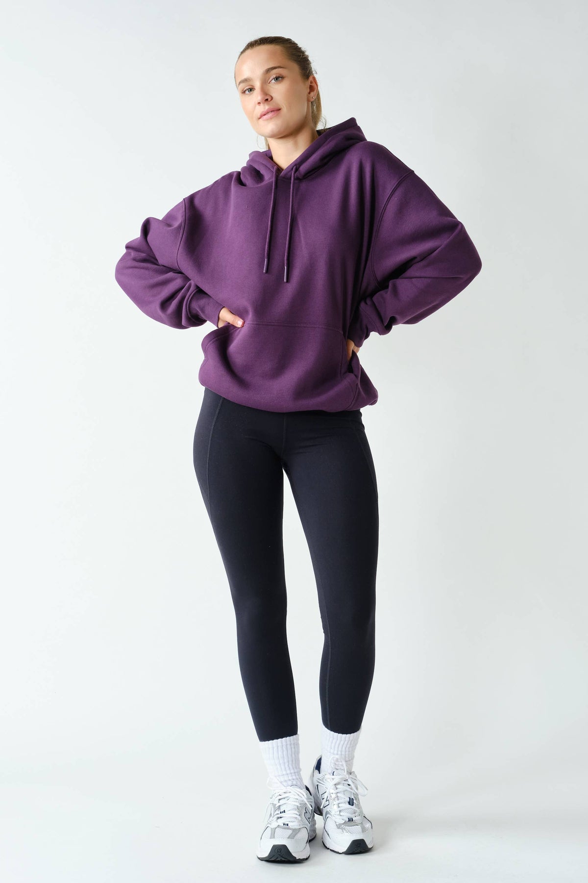 Cotton Blend Drop Shoulder Hoodie: SYCAMORE / S:M:L (2:2:2)