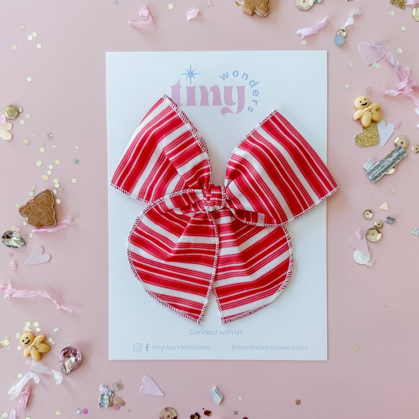 Candy Cane Stripe Bow