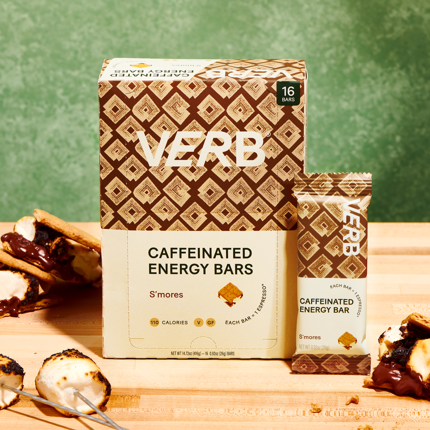 VERB- Caffeinated Snack Bar- S'mores