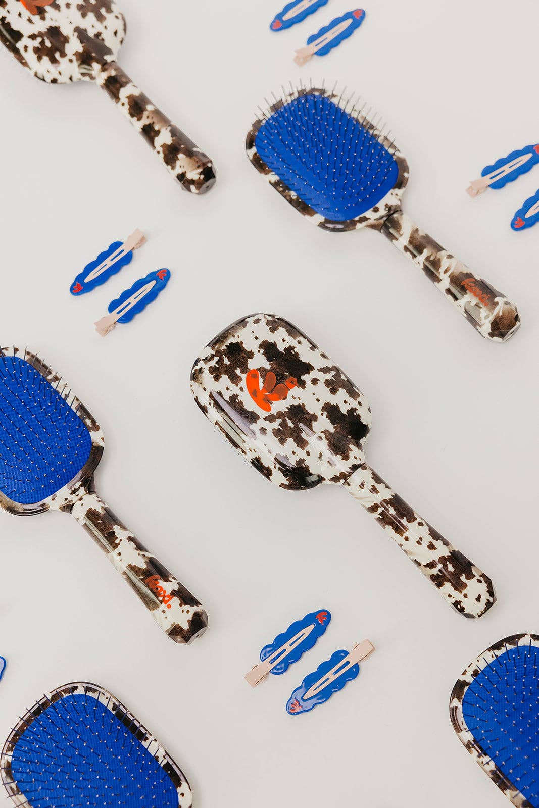 Kaxi Scalp to Ends Brush- Cow Print
