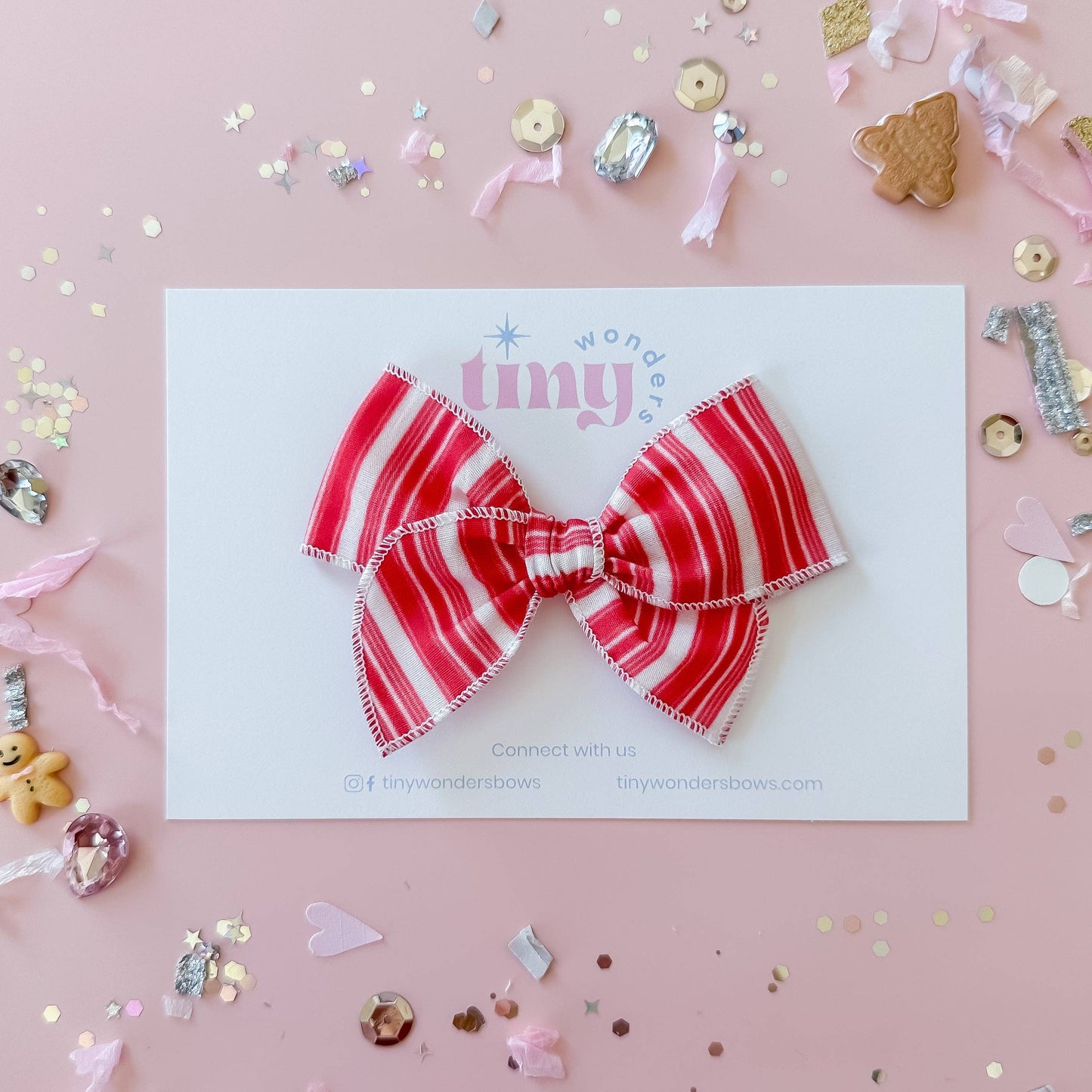 Candy Cane Stripe Bow