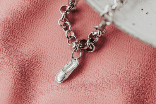 To The Pointe Ballet Shoes Charm Bracelet