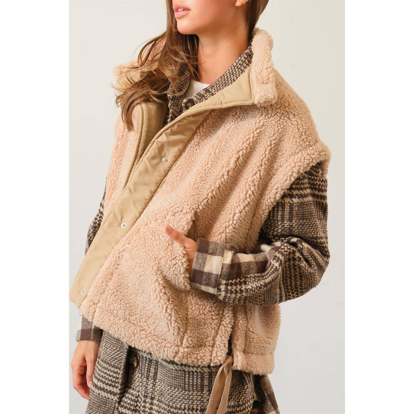 Teddy Sherpa Oversized Vest