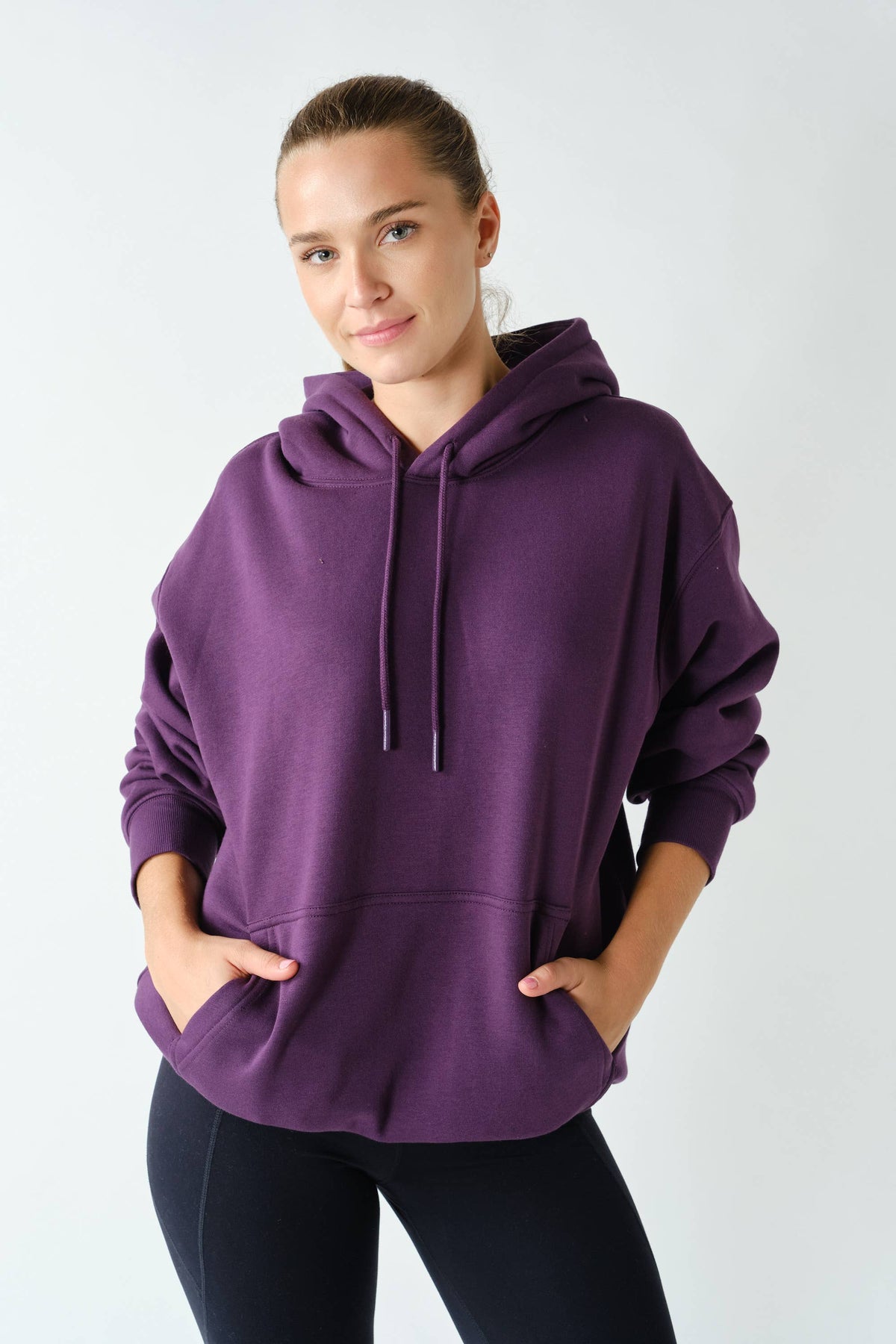 Cotton Blend Drop Shoulder Hoodie: SYCAMORE / S:M:L (2:2:2)