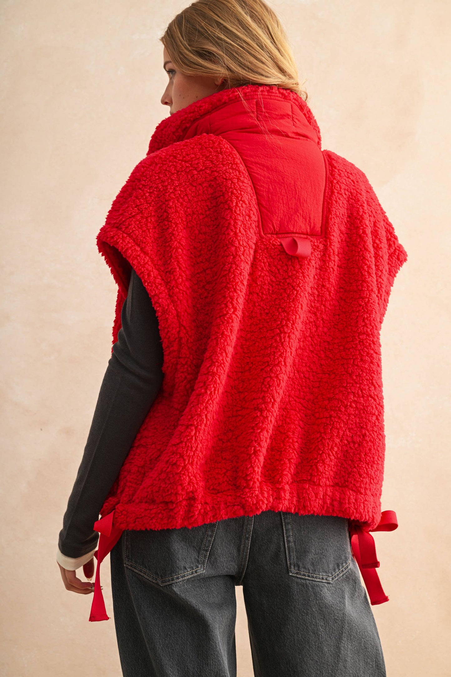 Go Big or Go Red Sherpa Vest