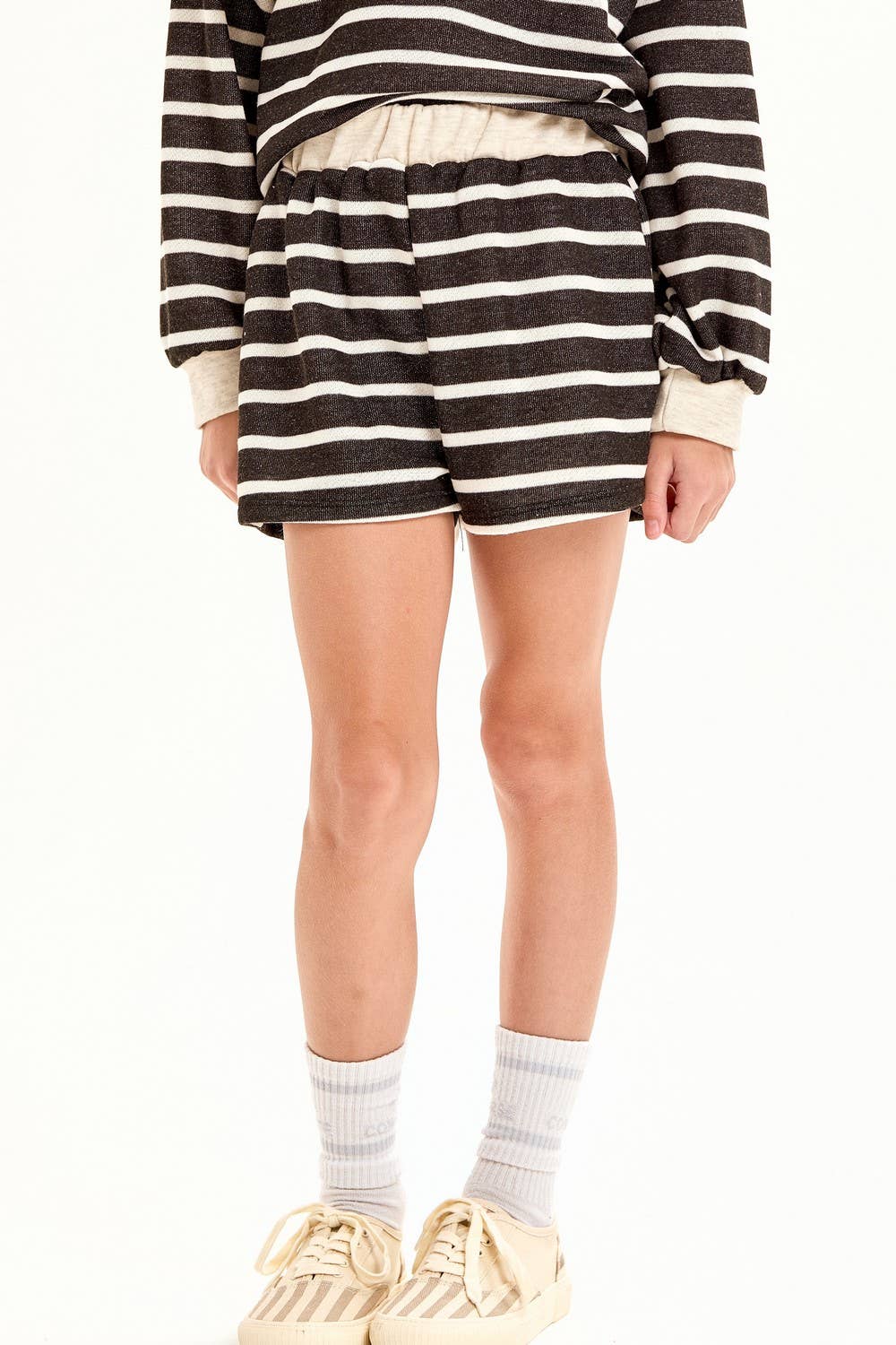 Striped French Terry Shorts