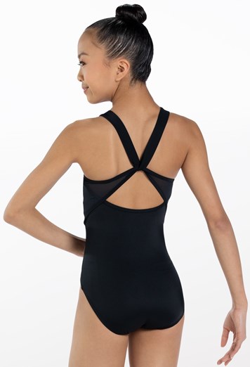 Looped Mesh Back Tank Leotard